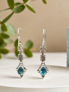 NEW! Blue Topaz Earrings